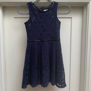 🇨🇦🍁 HOST PICK !!! Pretty Girl's Sleeveless Navy Lace Dress Size 10🇨🇦🍁